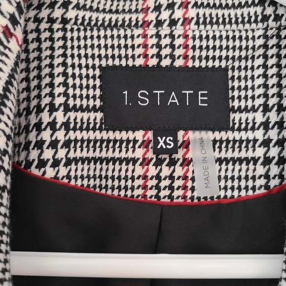 1. State Plaid Long Blazer gray - Picture 6 of 10